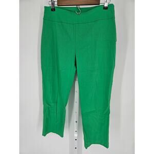 Attyre New York Women's Green Legging Mid Rise Cropped Pant Size 8